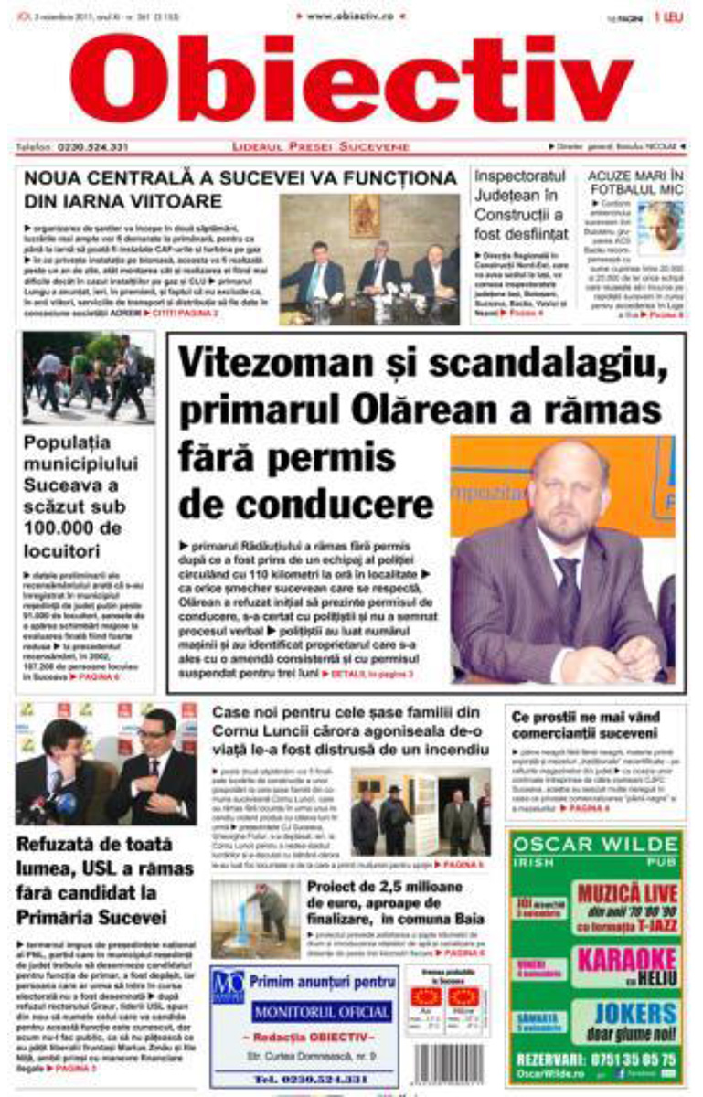 ziarul Obiectiv Suceava licitatii